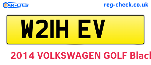 W21HEV are the vehicle registration plates.