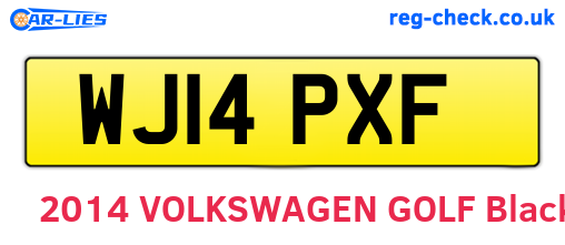 WJ14PXF are the vehicle registration plates.