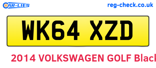 WK64XZD are the vehicle registration plates.