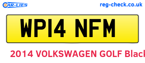 WP14NFM are the vehicle registration plates.