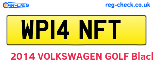 WP14NFT are the vehicle registration plates.
