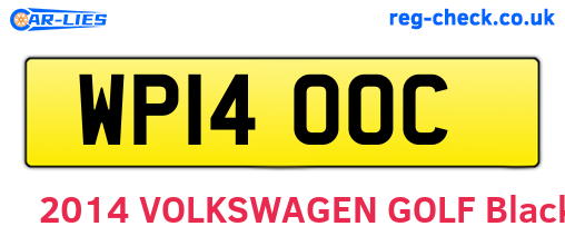 WP14OOC are the vehicle registration plates.