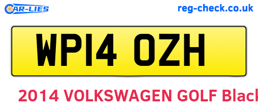 WP14OZH are the vehicle registration plates.