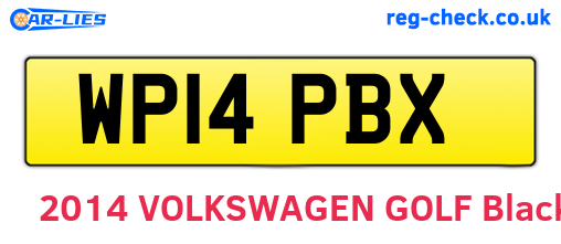 WP14PBX are the vehicle registration plates.