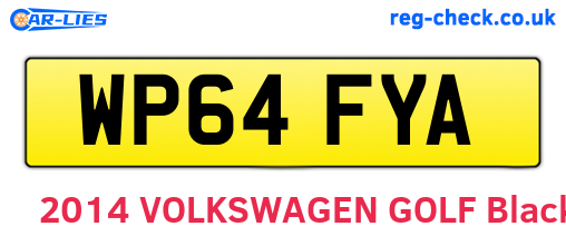 WP64FYA are the vehicle registration plates.