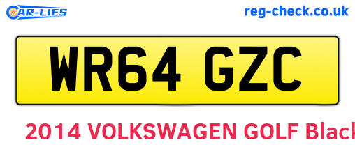 WR64GZC are the vehicle registration plates.