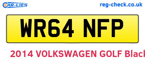 WR64NFP are the vehicle registration plates.