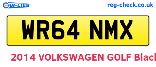WR64NMX are the vehicle registration plates.
