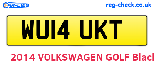 WU14UKT are the vehicle registration plates.