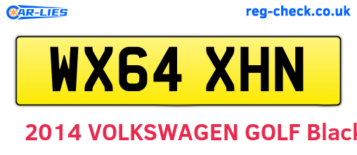 WX64XHN are the vehicle registration plates.