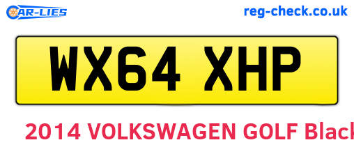 WX64XHP are the vehicle registration plates.