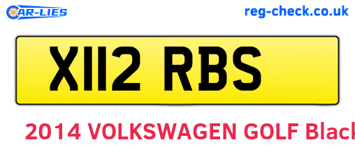 X112RBS are the vehicle registration plates.