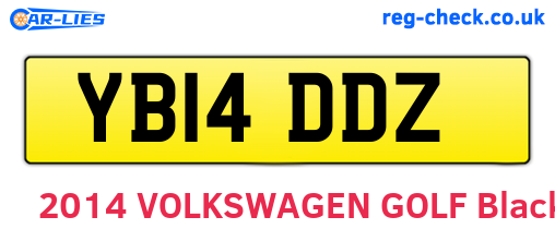 YB14DDZ are the vehicle registration plates.