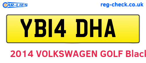 YB14DHA are the vehicle registration plates.