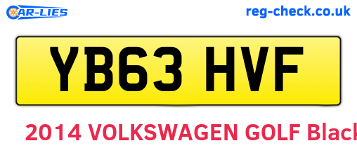 YB63HVF are the vehicle registration plates.