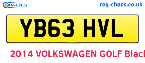 YB63HVL are the vehicle registration plates.