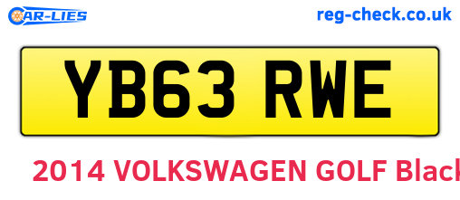 YB63RWE are the vehicle registration plates.