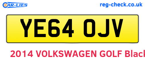 YE64OJV are the vehicle registration plates.