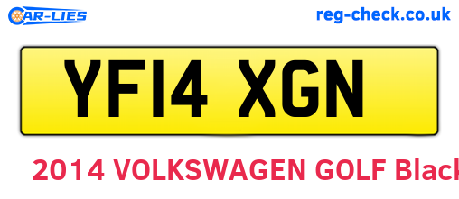 YF14XGN are the vehicle registration plates.