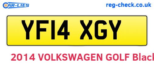 YF14XGY are the vehicle registration plates.