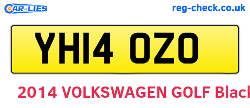 YH14OZO are the vehicle registration plates.
