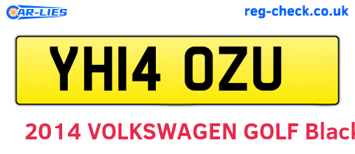 YH14OZU are the vehicle registration plates.