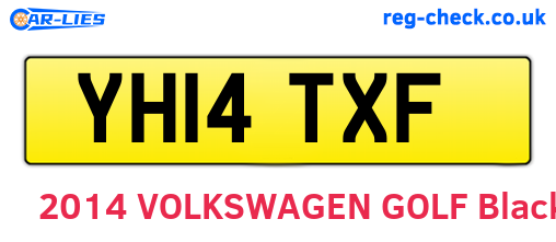 YH14TXF are the vehicle registration plates.
