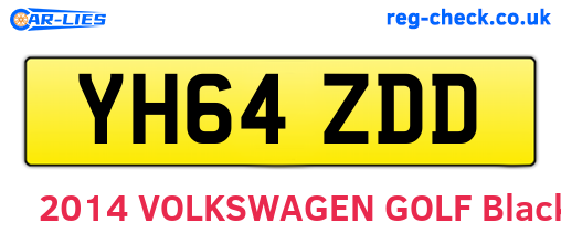 YH64ZDD are the vehicle registration plates.