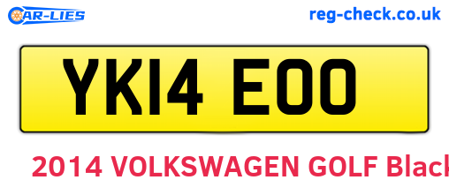 YK14EOO are the vehicle registration plates.