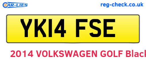 YK14FSE are the vehicle registration plates.