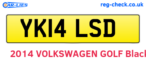 YK14LSD are the vehicle registration plates.