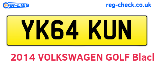 YK64KUN are the vehicle registration plates.