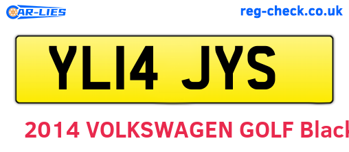 YL14JYS are the vehicle registration plates.