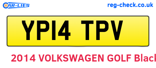 YP14TPV are the vehicle registration plates.