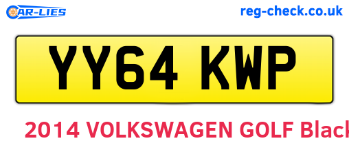 YY64KWP are the vehicle registration plates.