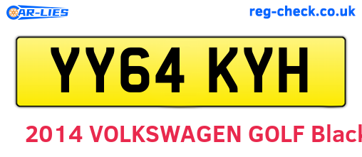 YY64KYH are the vehicle registration plates.