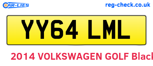 YY64LML are the vehicle registration plates.