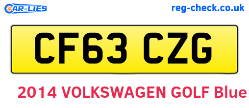 CF63CZG are the vehicle registration plates.