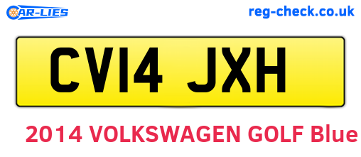 CV14JXH are the vehicle registration plates.
