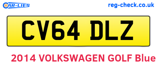 CV64DLZ are the vehicle registration plates.