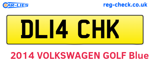 DL14CHK are the vehicle registration plates.