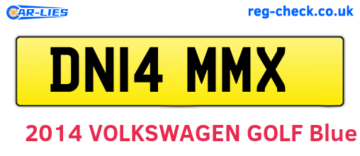 DN14MMX are the vehicle registration plates.