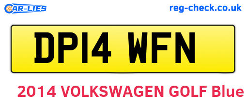DP14WFN are the vehicle registration plates.