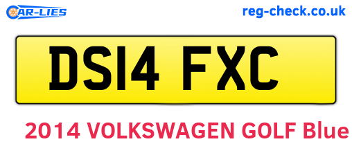 DS14FXC are the vehicle registration plates.