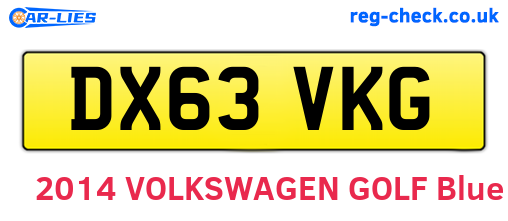 DX63VKG are the vehicle registration plates.