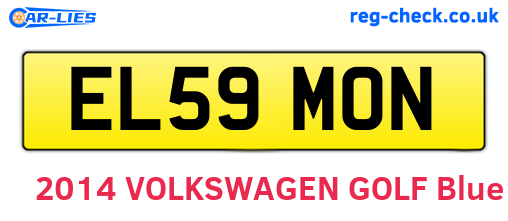 EL59MON are the vehicle registration plates.