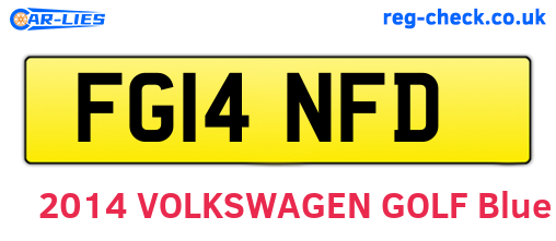 FG14NFD are the vehicle registration plates.