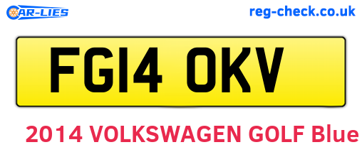 FG14OKV are the vehicle registration plates.