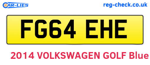 FG64EHE are the vehicle registration plates.