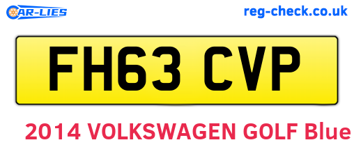 FH63CVP are the vehicle registration plates.